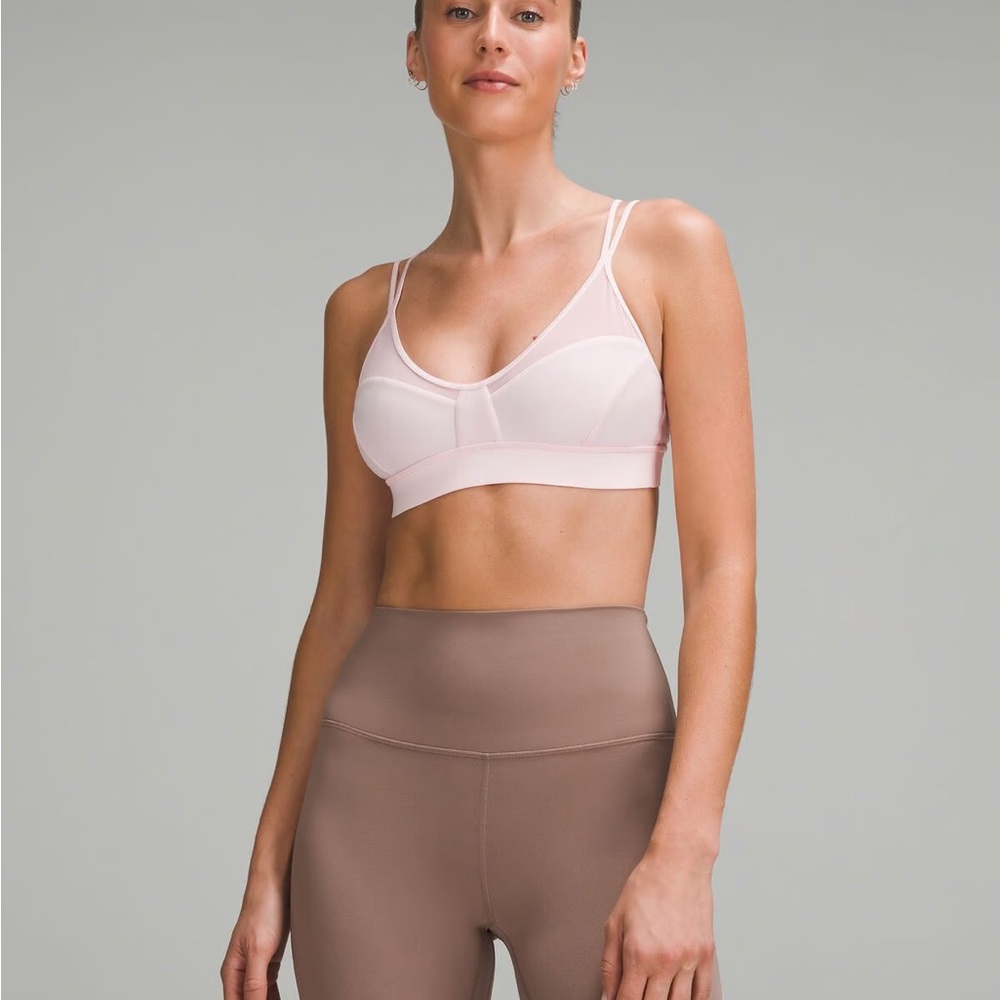 Lululemon Anew sports bra in strawberry milkshake